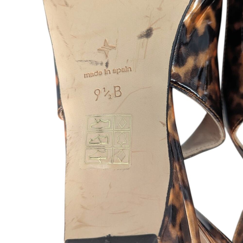 Tuckernuck Liv Slingback Flats Tortoise Patent Leather Square Toe 9.5 - Picture 8 of 8